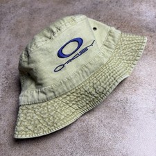 OAKLEY Software Faded 2000s Vintage Embroidered Central Logo Beige Bucket Hat