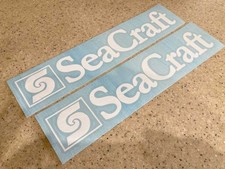 Sea Craft Vintage Boat Decals 18 White Die-cut 2-pk Free Ship Free Fish Decal