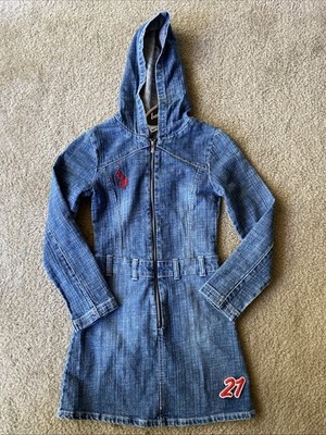 NWT Y2K Vintage Rare Baby Phat Girls Denim Skirt Jumpsuit Sz M | eBay