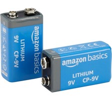 Amazon Basics 2-pack 9V High Performance Lith...