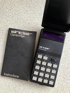 Sinclair Cambridge Pocket Calculator with Case & Instructions Booklet