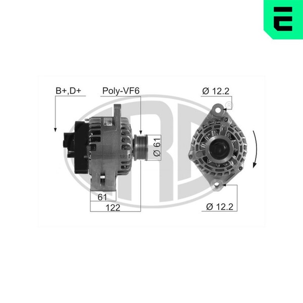 ERA Lichtmaschine Generator Lima 210665A FüR Opel Z02 Vectra A04 Astra 14V GTC 2-image