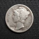 1916  ****MERCURY   HEAD  SILVER DIME - FREE SHIPPING! C2476