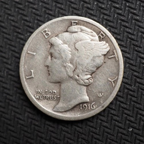 1916  ****MERCURY   HEAD  SILVER DIME - FREE SHIPPING! C2476