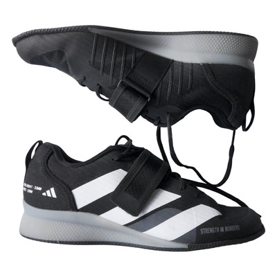 Adidas Adipower 3 Weightlifting Shoes Mens Size 9 Black White AGY8923 Lift Gym