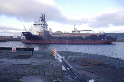 Foto 6x4 FS Braemar, Albert Dock Leith\/NT2776 Offshore Versorgungsschiff in L c2017