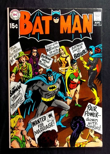 Batman #214 VF 7.5 Batgirl App.  Vintage DC Comics 1969