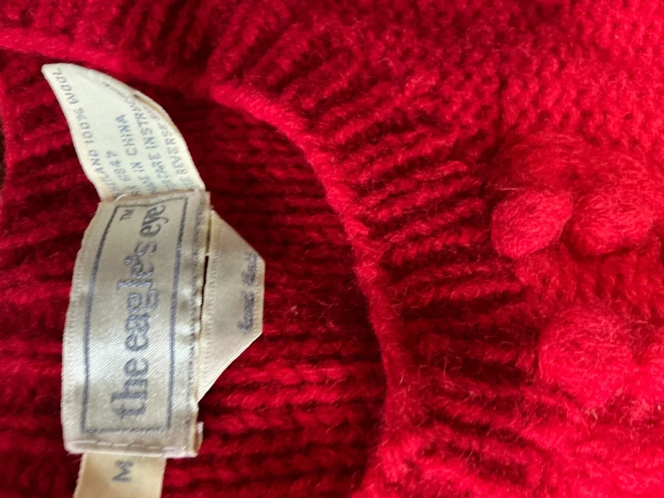 Eagles Eye Vintage Red Sleeveless Womens Sweater Size Medium 100% Wool - Image 4 of 4