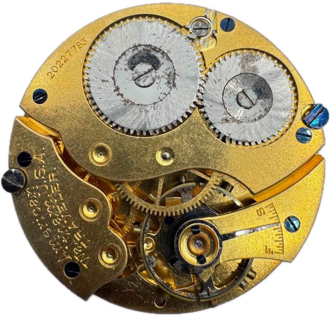 Antique 1915 Waltham 7 Jewel 16s Mechanical Pocket Watch Movement USA Traveler