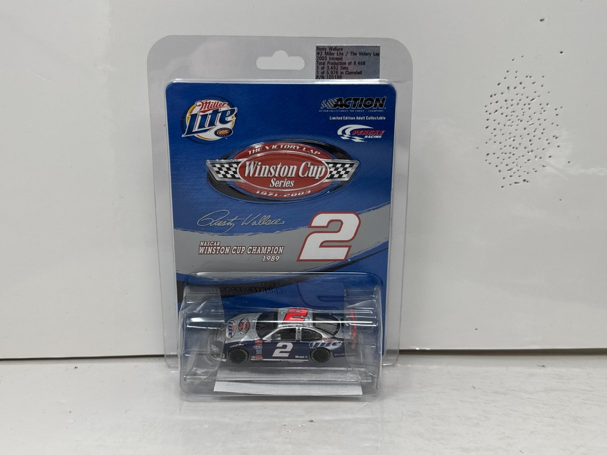 Action Nascar #2 Rusty Wallace Miller Lite Victory Lap 2003
