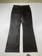 Old Navy Women  s Vintage Leather Pants Size 6 Black Y2K Bootcut Lined
