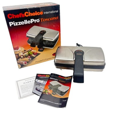 Chefs Choice International Pizzelle Pro Express Bake Toscano Maker Model 834