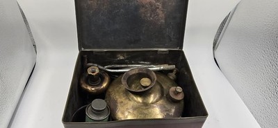 Antique Primus No. 210 Brass Camping Stove Made in Sweden - Vintage Portable w/