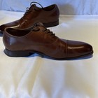 FLORSHEIM ‘FRANCISCO’ MENS BROWN LEATHER CAP-TOE OXFORD SIZE 9.5 D WITH BOX — photo 9
