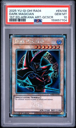 Dark Magician RA04-EN106 1st Edition-arkana QCR Yugioh PSA 10 *704