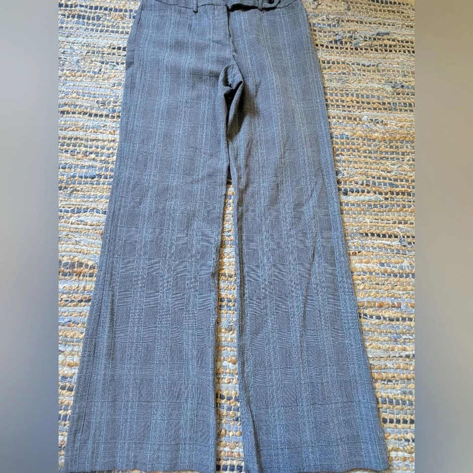 Pantalones de vestir a cuadros grises Tapemeasure 8 Dark Academia Preppy Town Country Professor Foto 2 de 4