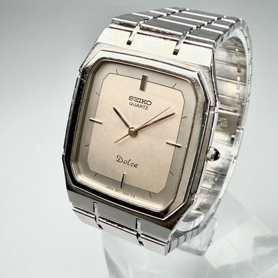 Seiko Dolce Men's Wristwatch Rectangular 9521-5020 New Battery