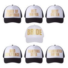 Bachelorette Trucker Hats I 7 Pack I 1 Bride Hat 6 Bride Tribe Hats  Bachelo...