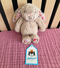 Rare Retired Jellycat Baby Beige Blossom Bashful Bunny BLSB6BB (tag loose)