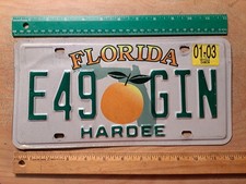 License Plate, Florida, 2003, Passenger, Hard...
