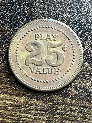Showbiz Pizza Place 25C Play Value Rare Vintage Token Coin TC4127