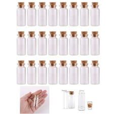 24PCS 10ml Clear Glass Vials with Cork Stoppers - DIY Party Favor Essentials