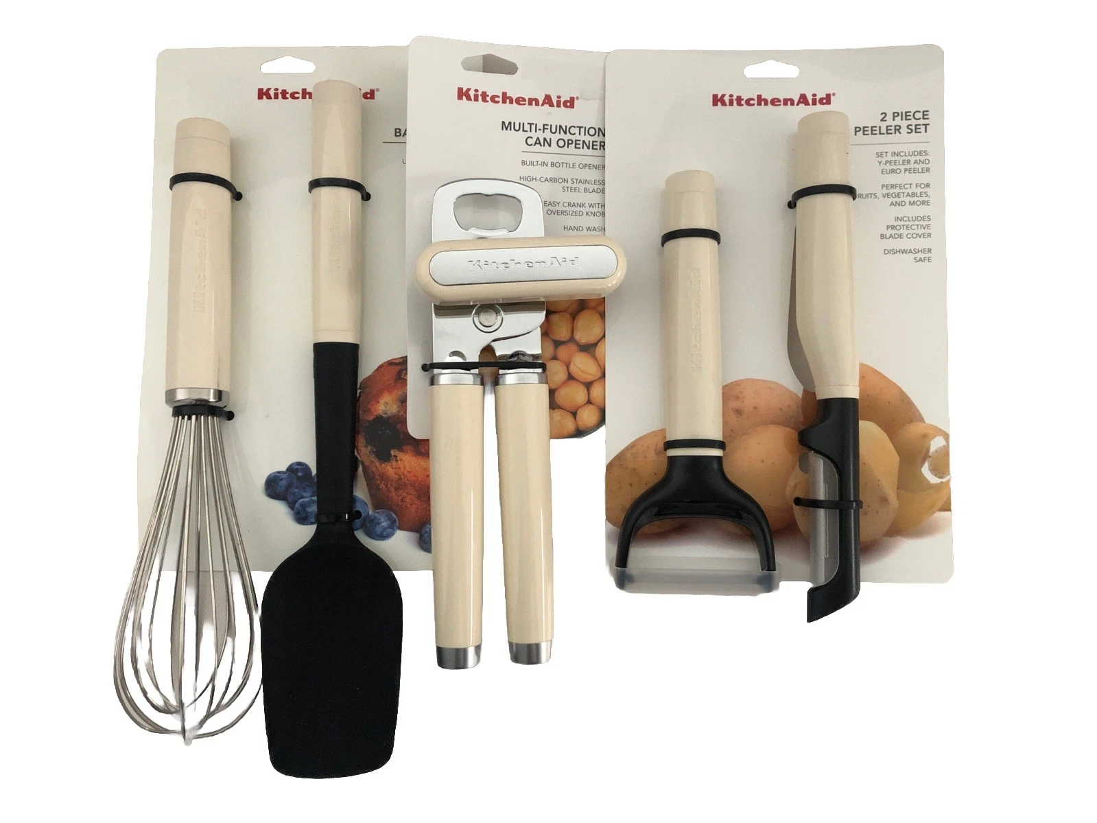 New KitchenAid Almond Cream Off-White Peelers Can Opener Whisk Spatula HACA
Opens in a new window or