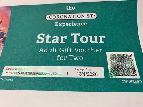 Coronation Street star Tour Gift Voucher X 4 was £220 - Picture 2 of 4