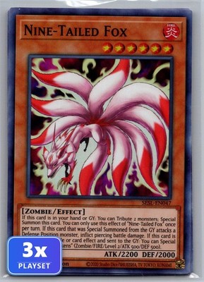 3x Nine-Tailed Fox SESL-EN047 SR 1st Edition NM