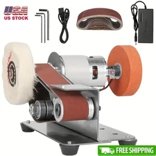 Mini Electric Belt Sander DIY Polishing Grinding Machine Cutter Edges Sharpener