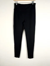 Spanx Assets Seamed Leggings Black Womens Large Stretch Comfy Classic Layer Fall