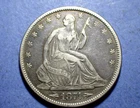 1874 Arrows Liberty Seated Half Dollar  Ch. VF+