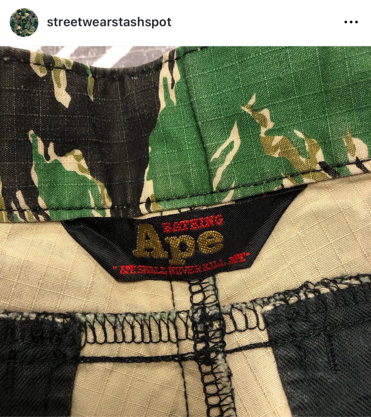 A Bathing Ape Bape Tiger Camo Shorts Size Small thumbnail 5