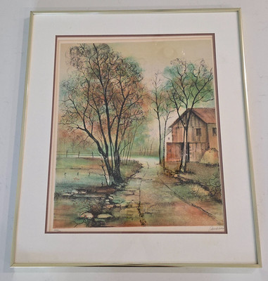 Antonio Rivera (Jose Puig Marti) Signed Limited Edition Landscape Print 208/375