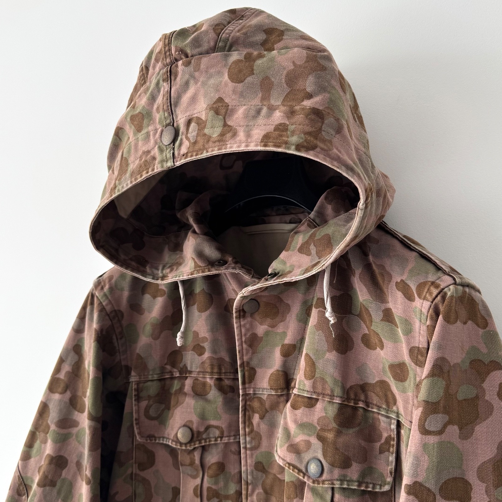 50s Vintage Military 1959 Dated Austrian Army ‘KAZ58’ Pea Dot Camo Parka Jacket