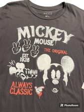 New Disney Mickey Mouse Halloween Shirt Men's XL Gray Long Sleeve