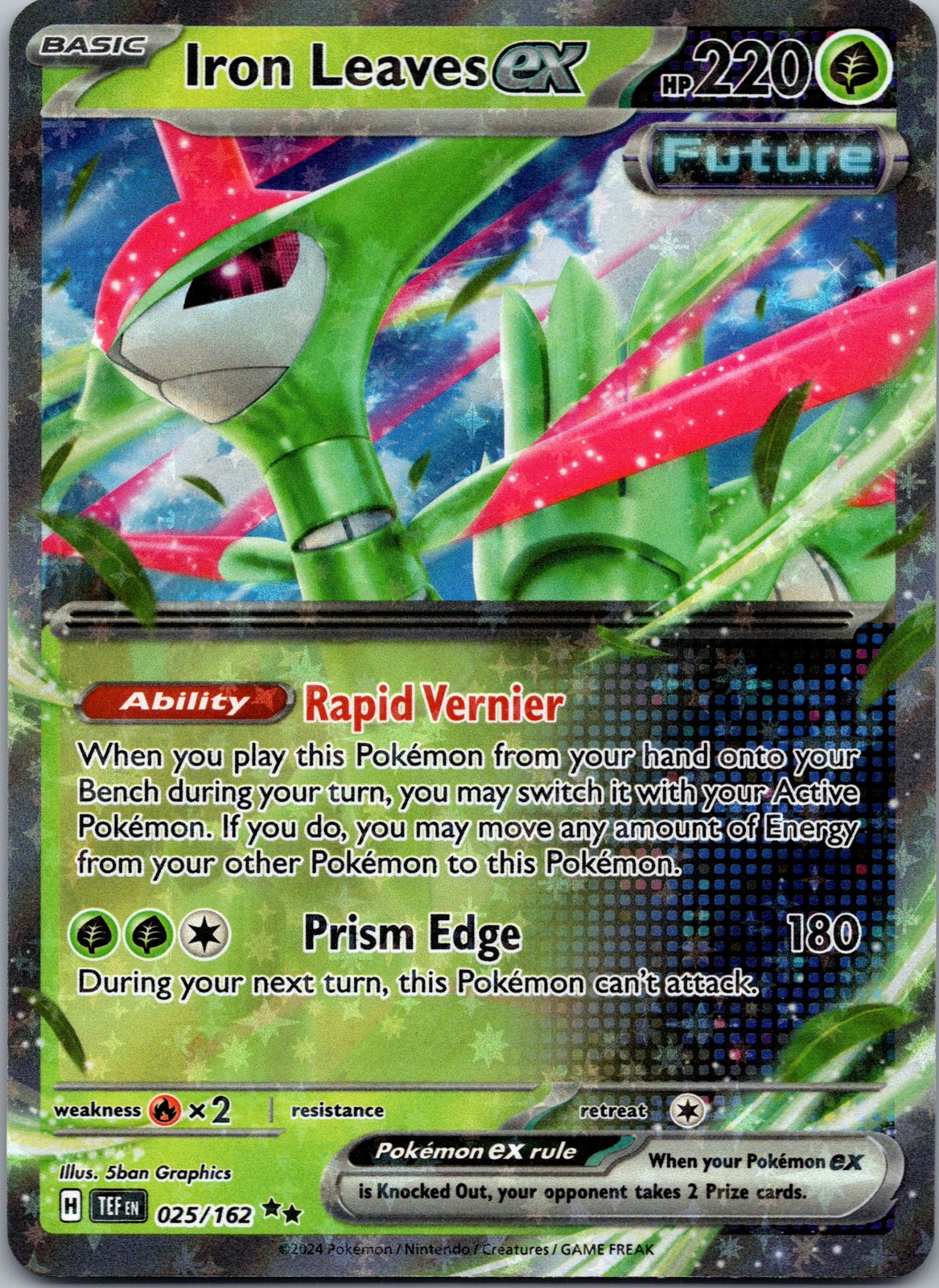 Iron Leaves ex 025/162 Double Rare SV05: Temporal Forces NM Pokemon
