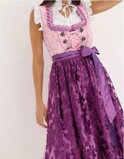 C26/  Gr 48 BPC B.P.C  Dirndl Kleid Trachten Flieder ROSA mit Schürze  NEU