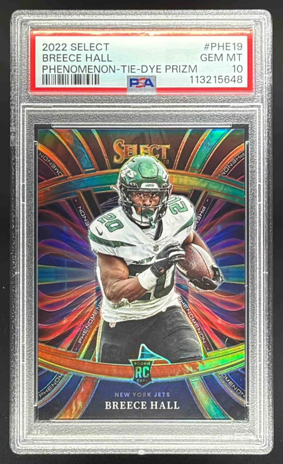 Breece Hall Panini Select Phenomenon #PHE19 Tie-Dye Prizm