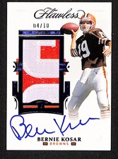 Bernie Kosar 2021 Panini Flawless Patch Autographs Sapphire #PA-BKO #/10