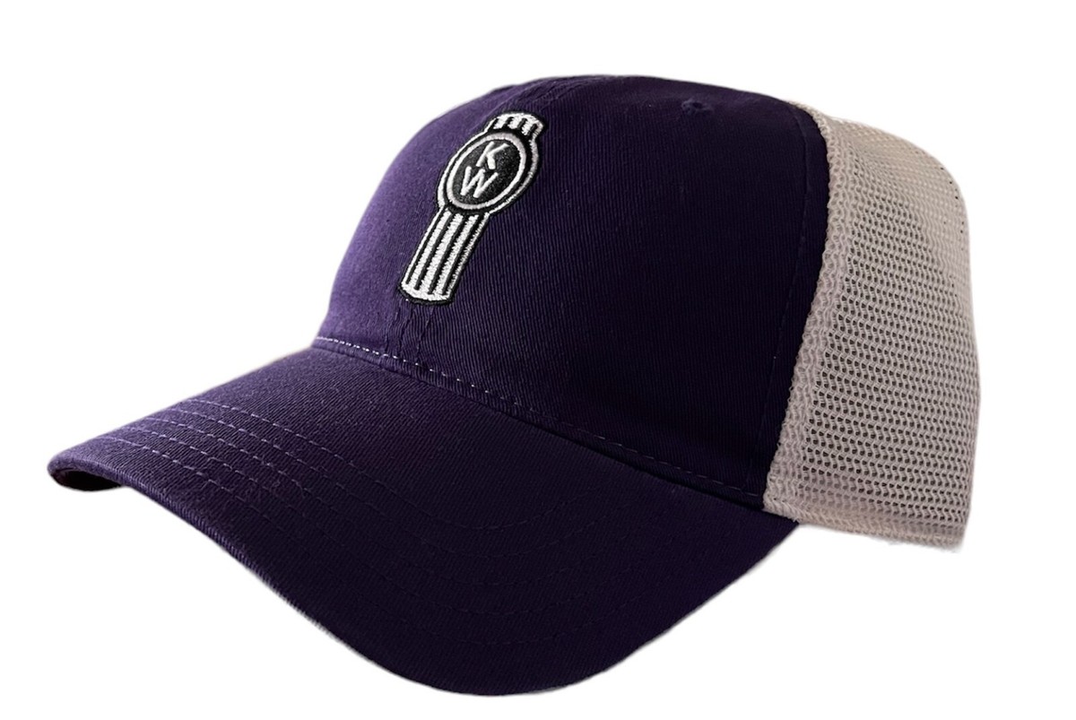 Kenworth Trucks Motors Ladies Purple Unstructered White Mesh