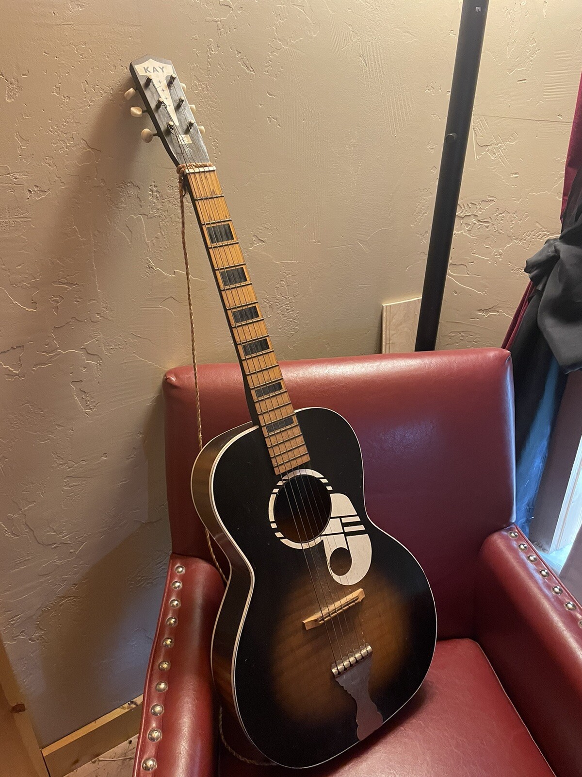 1960's KAY 'Music Note' Acoustic Parlor Guitar, K1160 Narrow Headstock