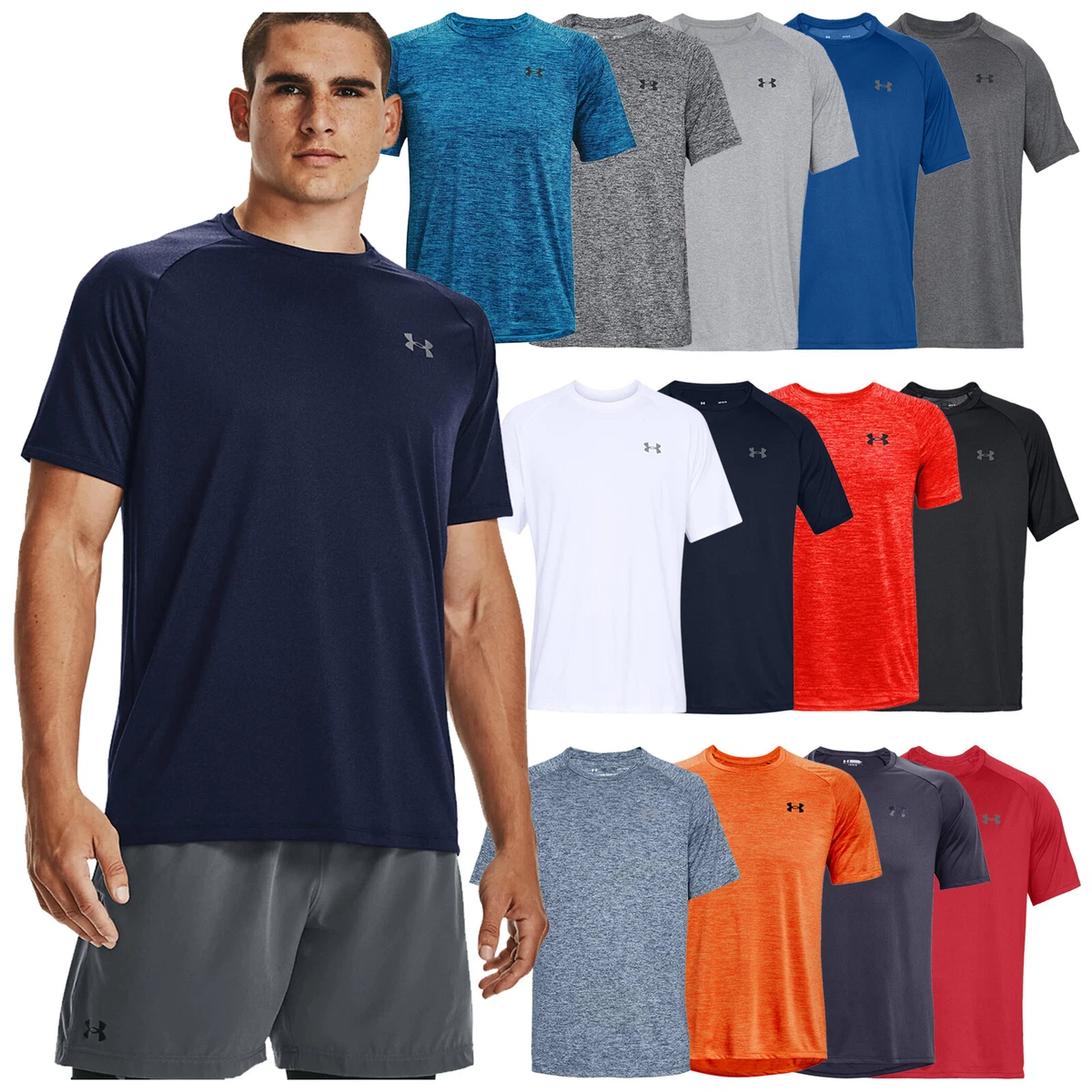 2024 Under Armour Hombre UA Tech Camiseta 2.0 Mangas Cortas Fitness Correr Entre