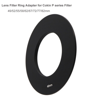 49/52/55/58/62/67/72/77/82mm Camera Lens Filter Ring Adapter for Cokin P series