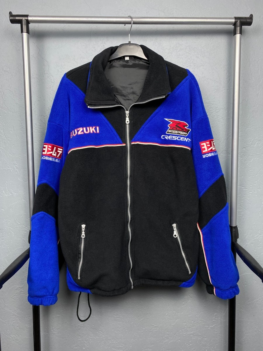 Suzuki Crescent Racing Team Vintage Mens WARM Fleece Jacket Size