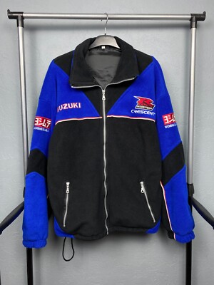 Suzuki Crescent Racing Team Vintage Mens WARM Fleece Jacket Size