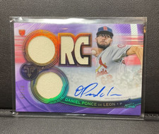 DANIEL PONCE DE LEON 2019 Topps Triple Threads Quad Relic Rookie Auto #D /75