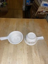 Set of 2 Pfaltzgraff Winterberry Individual Open Soup Servers w/Handles 5"