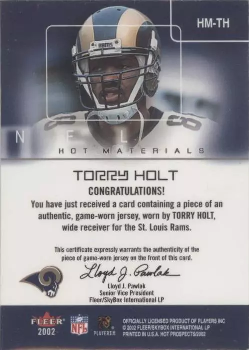 2002 Fleer Hot Prospects Torry Holt #HM-TH
