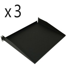 3 Pack - Cantilever Relay Rack Mount Steel Server Monitor Shelf 19" 1U 15" Deep